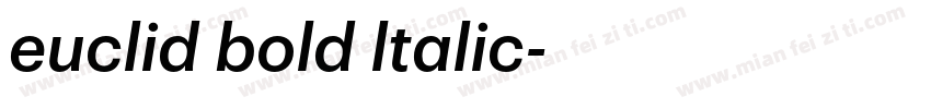 euclid bold ltalic字体转换